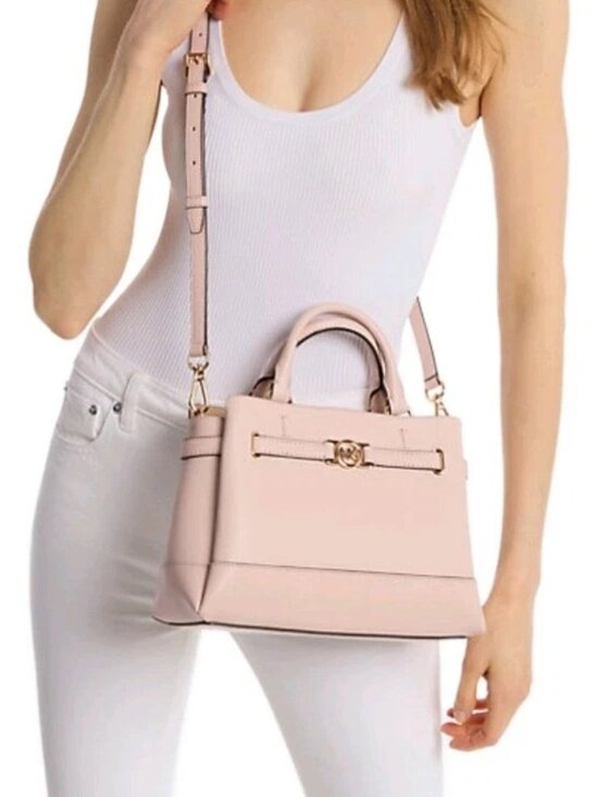 Michael Kors Handbags - Viral Michael Kors Reed Pink Pebbled Leather Satchel Crossbody NWOT $498 Classic